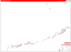 Aleutians-West Red Line<br>Wall Map